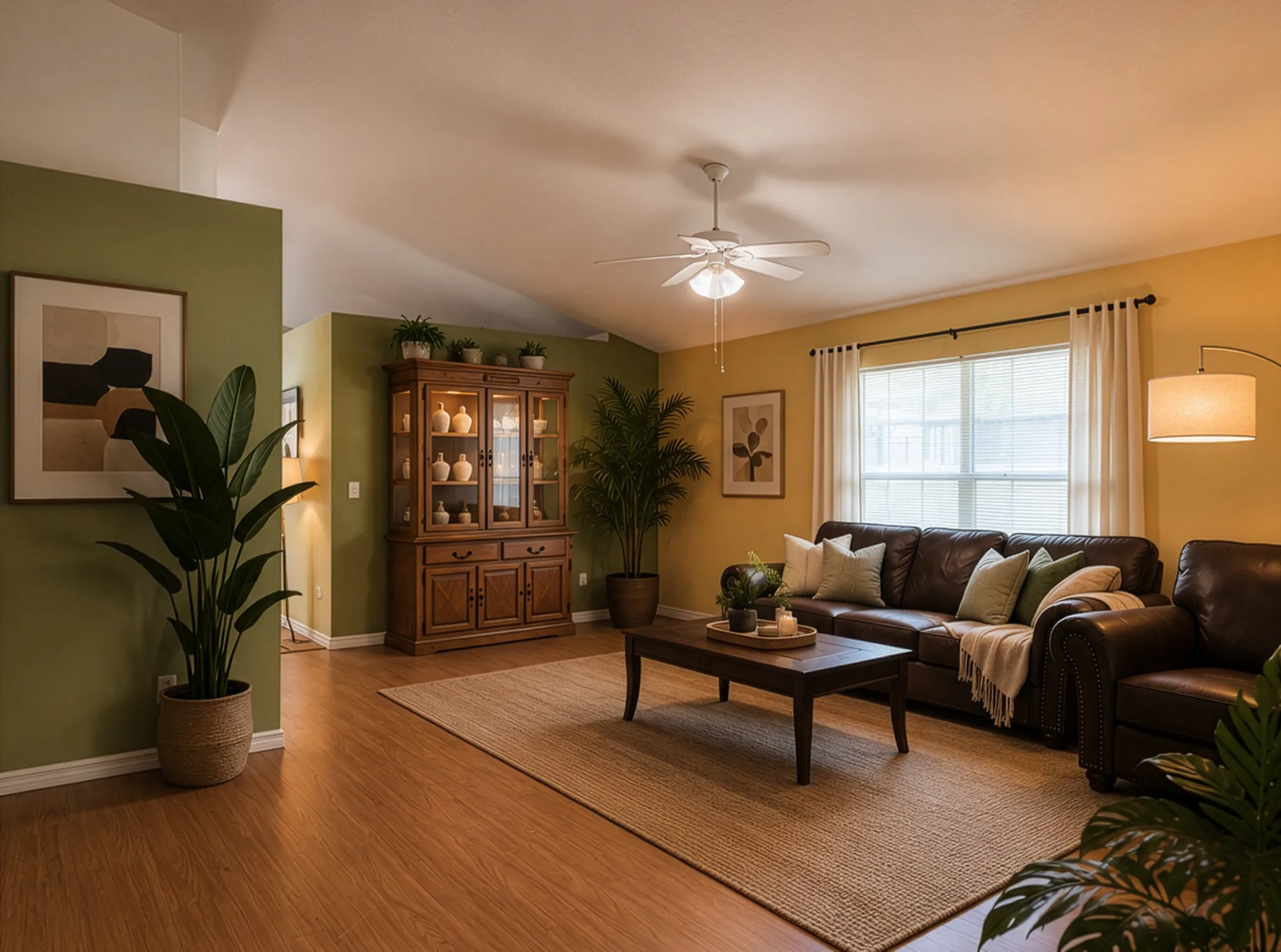 Virtually staged living room preview
