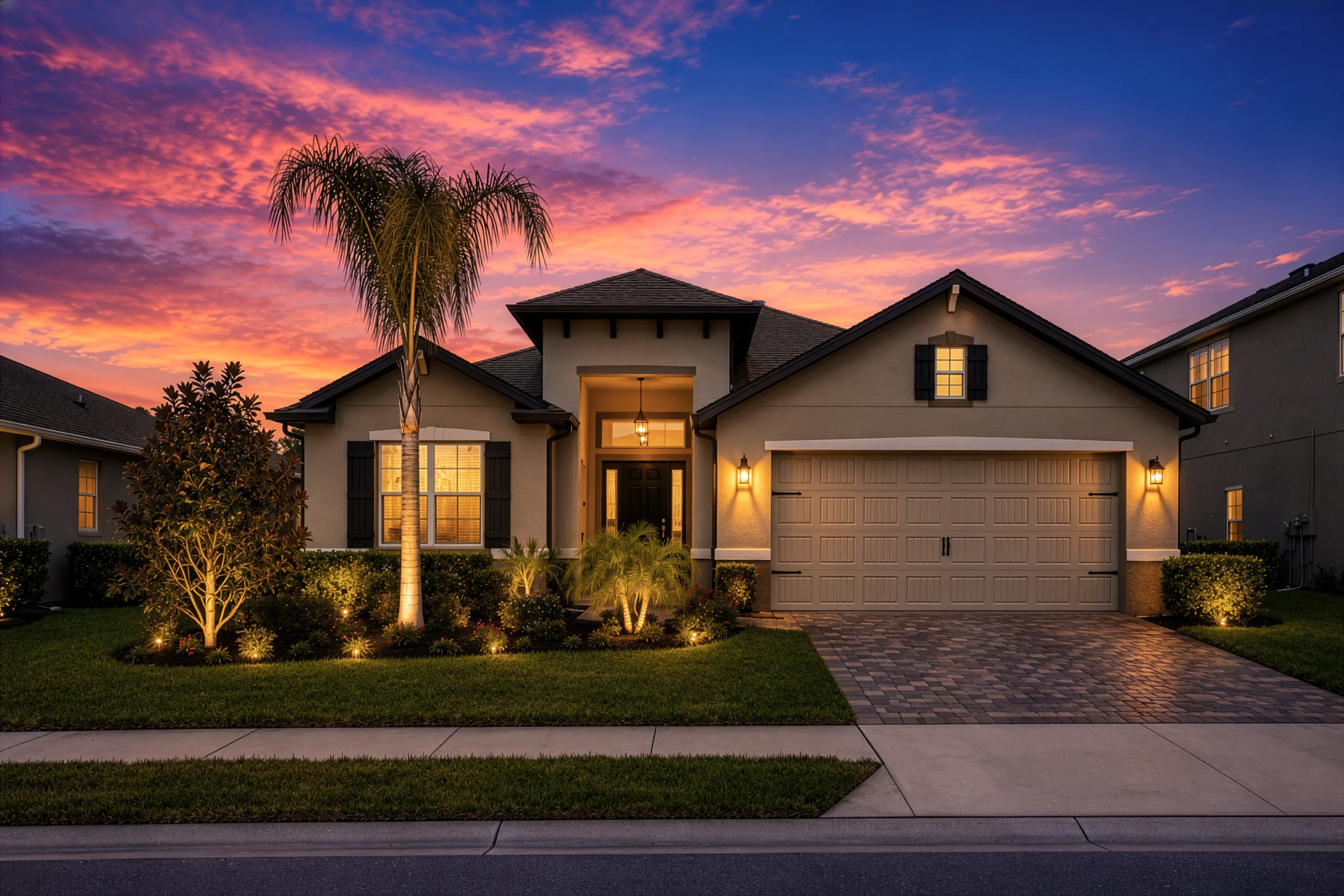 Twilight exterior real estate photography preview